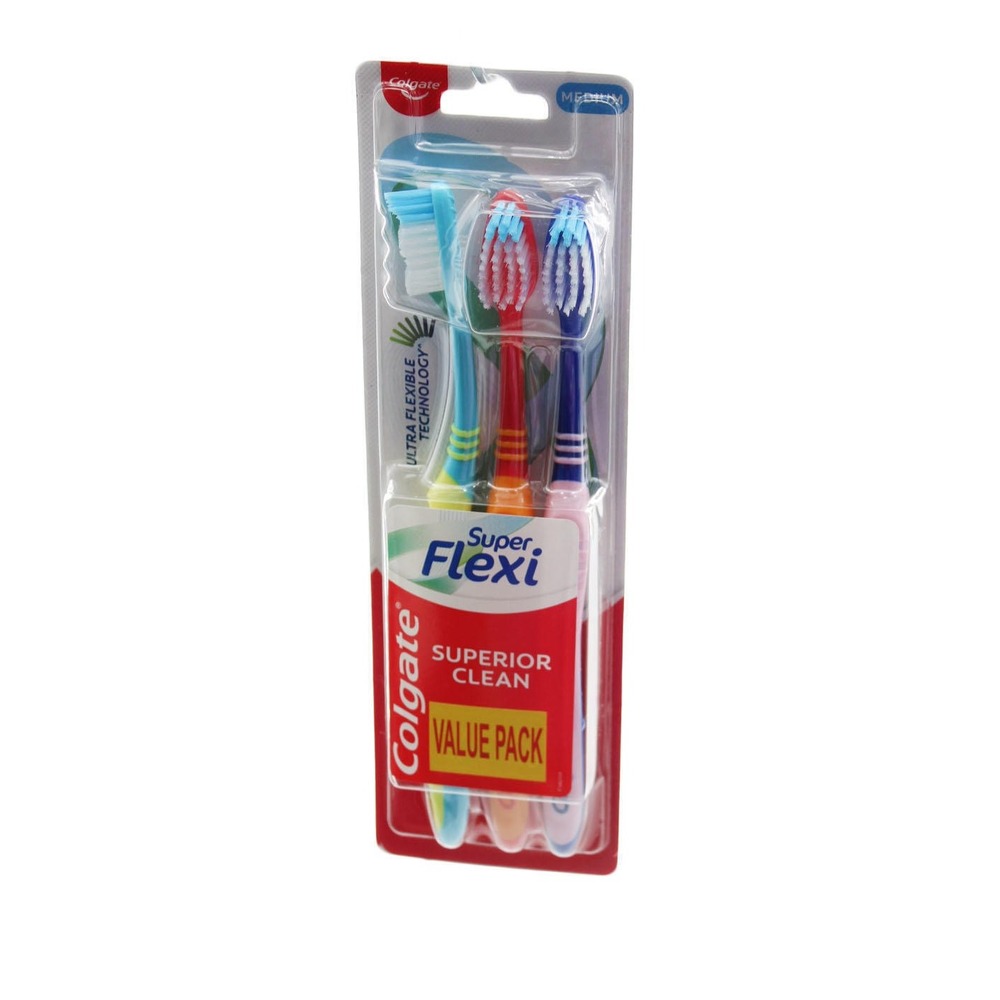 6 Pack Toothbrush Colgate Toothbrush Super Flexi Medium Bristles